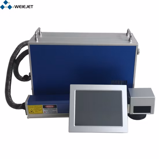 Dk Dlf 20W 30W 50W Machine de marquage laser à fibre Code de date/étiquette/logo/code à barres/imprimante de code QR Imprimante laser à fibre laser CO2 pour animaux de compagnie/emballage de film flexible